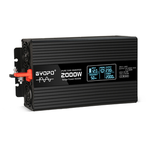 Gyopo <span class=keywords><strong>2000W</strong></span> onduleur hors réseau 2 KW <span class=keywords><strong>convertisseur</strong></span> de puissance pour voiture <span class=keywords><strong>convertisseur</strong></span> à onde sinusoïdale pure avec télécommande LCD USB type-c - Product Image 4