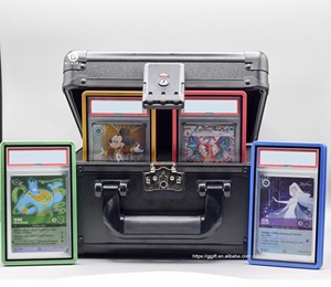 Pokemoned Graded Card Slab Sleeve Aluminio Magnético Doble cara 100% Uvr Estuche para tarjetas de vidrio templado y cajas de almacenamiento de <span class=keywords><strong>metal</strong></span> - Product Image 4