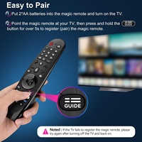 Télécommande universelle vocale magique à succès pour téléviseurs LG, compatible avec les téléviseurs LCD, LED, 3D, 4K, 8K, HDTV et Smart TV AN-MR20GA