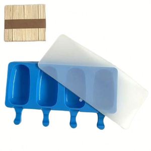Nuevo Molde Ovalado de Silicona para Cubitos de Hielo con Tapa, Fácil de Desmoldar, Grado Alimenticio, para el Hogar - Product Image 3