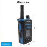 Radio réseau 4G Anysecu F8 Plus sans limite de distance, talkie-walkie avec écran de 1,44 pouce, batterie de 4000 mAh pour la construction en extérieur