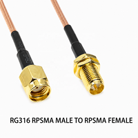 Câble coaxial RF RG316 SMA Mâle/Femelle vers SMA Mâle/Femelle à connecteur à sertir, rallonge traversante RPSMA avec écrou, câble de raccordement Pigtail