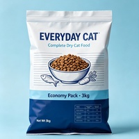 Sac d'emballage en plastique léger pour aliments pour animaux de compagnie, impression personnalisée, anti-poussière, pour croquettes sèches, vente au détail, export en vrac
