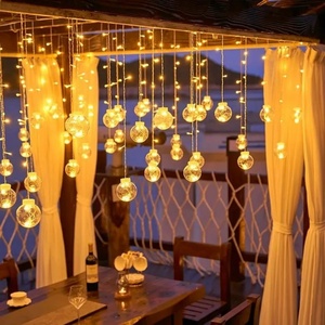 Guirnalda de Luces LED con Forma de Bola de los Deseos, Decorativa para Ventanas Interiores/Exteriores, con Control Remoto, 3m de Longitud, para Bodas/Fiestas/Hogar - Product Image 1