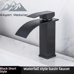 Robinet de lavabo à bec large de luxe Wayon, robinet de lavabo à cascade, robinet de lavabo à levier unique - Product Image 4