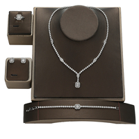 Luxe arabie saoudite collier de mariée ensemble griffe réglage cubique zircon ensemble de Bijoux pour femmes BN8985 Bijoux Femme Ensembl