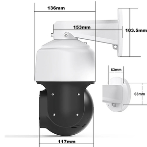 360 PTZ 4K 5MP 8MP IP Dome Câmera de segurança POE com fio ao ar livre com 30x Zoom Sensor CMOS NVR CCTV Human & Auto Tracking Suporte - Product Image 4