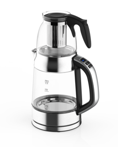 Bouilloire électrique turque 1,7 L à double pot avec contrôle de température réglable, fonction maintien au chaud et infuseur à thé - Product Image 2