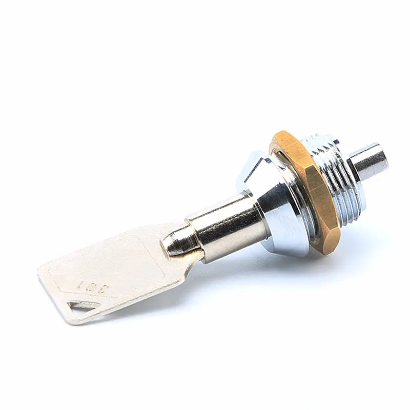 Tamanho do furo 16mm 2 posições miniatura push locks tubular combinação cam lock com chave