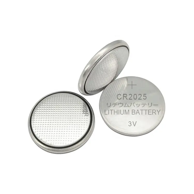 CR2025 3 V baterai sel koin Lithium CR 2025 CR2025 3 Volt tombol LiMnO2 baterai CMOS sel dengan Tab opsional