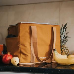 Grand sac isotherme pliable en tissu de coton avec isolation thermique en aluminium, sac isotherme personnalisé avec logo - Product Image 6