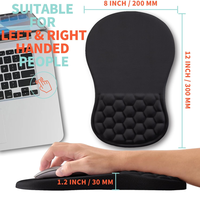 Tapis de souris ergonomique personnalisé en usine avec repose-poignet en mousse à mémoire de forme, base antidérapante en PU, support de poignet confortable et personnalisé