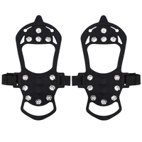 Crampons à glace pour chaussures et bottes, en silicone et acier inoxydable, pointes antidérapantes pour la glace et la neige