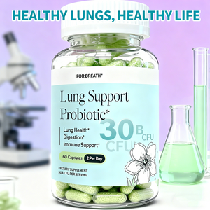 Kapsul Detoksifikasi Paru-Paru Probiotik Dewasa OEM untuk Kesehatan Pernapasan, Dukungan Pernapasan, Dukungan Imunitas, Pereda Lendir, Alami - Product Image 6