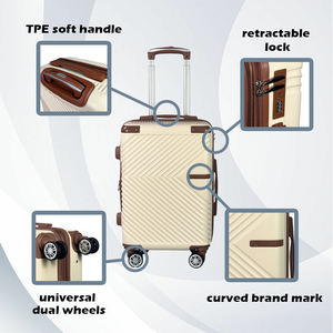 מזוודות טרולי לטיולים קצרים, סט מזוודות חג המולד ABS בצבעים שונים עם גלגלים כפולים, פס הרחבה ומכירה חמה - Product Image 2