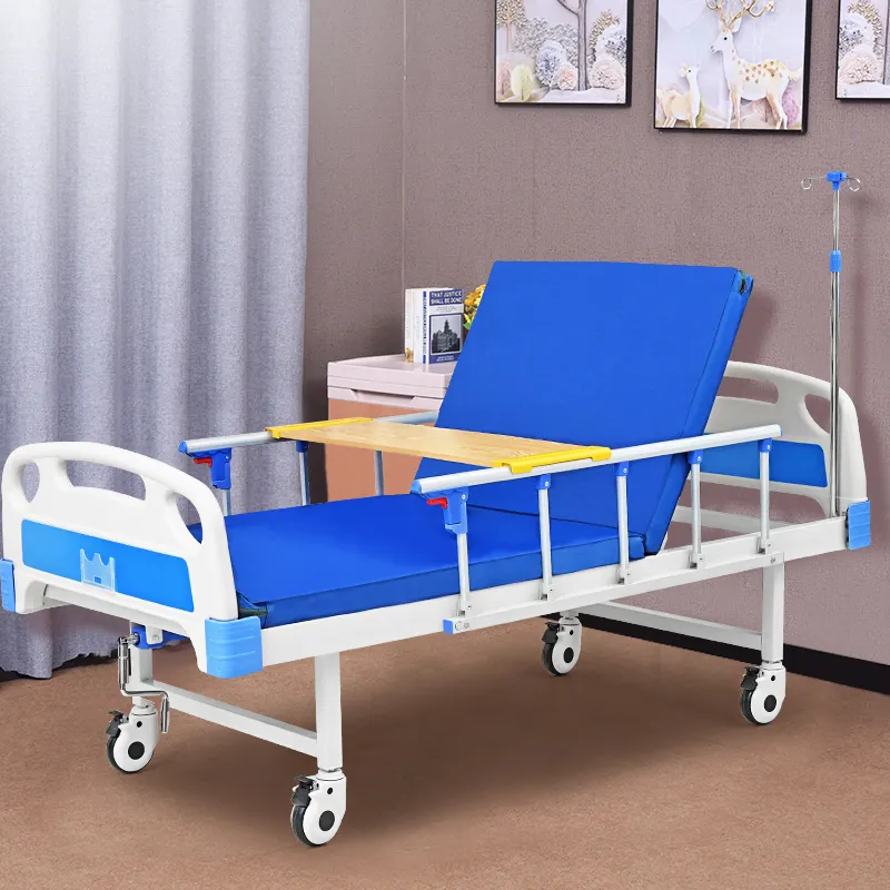 रेल में प्रयुक्त अस्पताल के बेड, टेबल व्हील, बिना पहियों के, लीनियर एक्चुएटर अस्पताल के बेड, हेड पैनल, गद्दे के साथ अस्पताल के बेड