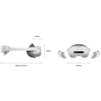 Headset VR All in One PICO 4 Ultra Enterprise, baru dengan tampilan 2.56 "x 2 inci tingkat penyegaran 90Hz 105 FOV 12G + 256G mendukung Wi-Fi 7