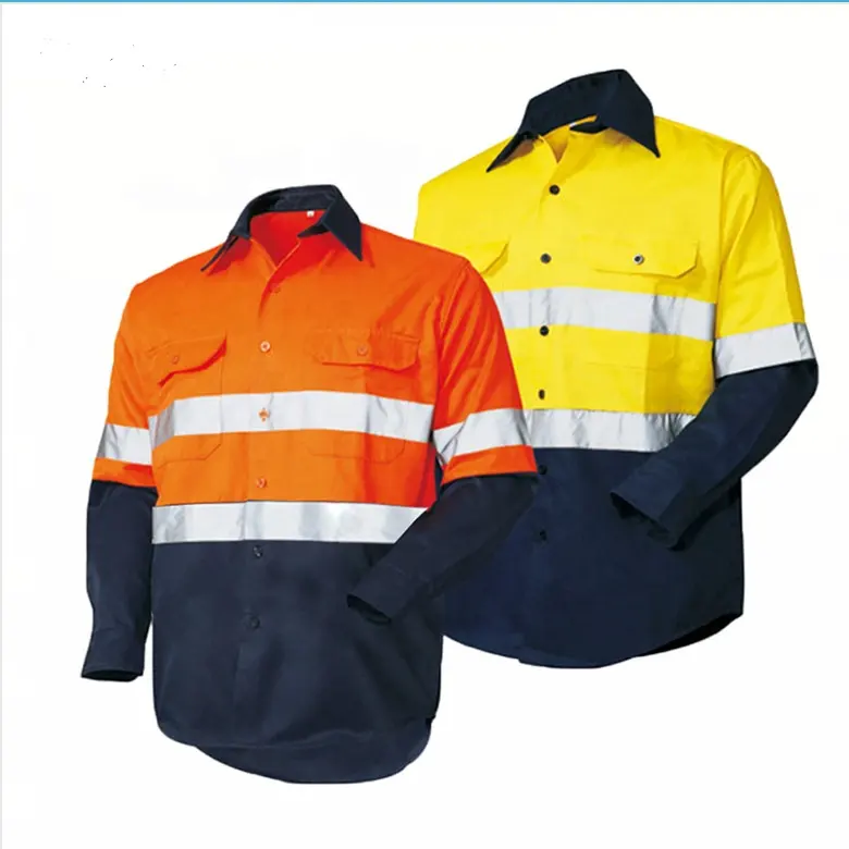 Costruzione di sicurezza personalizzata ad alta visibilità FR abbigliamento da lavoro uniforme Polo traffico strada Hi Vis camicia