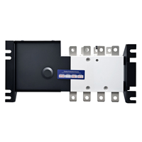 TOMZN 4P ATS Commutateur de transfert automatique double alimentation classe PC, sélecteur électrique 400V AC, automatique ou manuel, 2 entrées 1 sortie, verrouillage