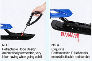 Vente en gros d'usine, luge à neige flexible, luge à neige pour enfants, luge pour parc de neige, sports d'hiver, <span class=keywords><strong>glisse</strong></span> interactive amusante - Product Image 5