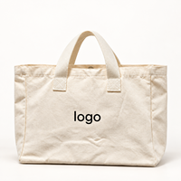 Tas Belanja Kanvas Reusable untuk Hadiah Ulang Tahun Properti, Tote Bag Logo Custom 48x35x12 cm dengan Pegangan Panjang untuk Hotel dan Jaringan Toko