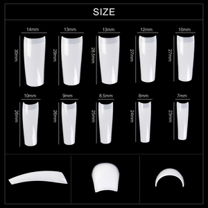 500 faux ongles carrés français pleine couverture en ABS, droits, sans plis, pour extension de manucure - Product Image 5
