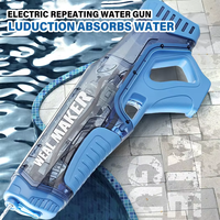 Pistol Air Semprot Elektronik Otomatis Bertenaga Tinggi untuk Anak-Anak, Jangkauan 32 FT, Tahan Air, Mainan Super Soaker Terbuat dari Plastik ABS yang Tahan Lama, EN71