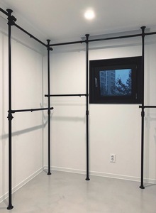棒形可移动组合衣帽间卧室DlY金属储物架开放式衣柜壁橱 - Product Image 5