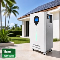Système d'énergie solaire à batterie au lithium LiFePO4 certifié CE 51,2 V 16 kWh 30 kWh, alimentation de secours domestique