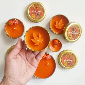 Vela Oeange para viagem, vela de cera de soja perfumada para venda, latas decorativas para viagem, velas perfumadas frescas