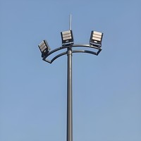Projecteur LED à mât haut de 400W, étanche IP66, galvanisé à chaud, 18m-22m, pour éclairage extérieur de sites miniers