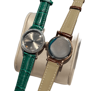 Montre de luxe de haute qualité, mouvement à quartz précis, bracelet en cuir de crocodile, index des heures en diamant, cadran à motif soleil, Longines. - Product Image 3