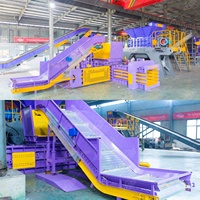 Compacteur horizontal pour vêtements usagés, bouteilles en plastique, bouteilles PET, fibres textiles, canettes en aluminium