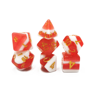 Dés polyédriques superposés personnalisés 4 couleurs, vente en gros, ensemble de dés DND pour Noël - Product Image 2