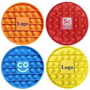 Custom Logo Printed Silicone for Toy-Push It <b>Bubble</b> Fidget Sensory Toy for <b>Kids</b> Promotional Gift Mix Color OEM Available - Product Image 1