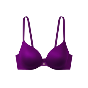 Soutien-gorge push-up doux soyeux à armatures pour femmes bouton une pièce tricoté plongeant profond 3/4 tasse pour le soutien du décolleté Lingerie de tous les jours - Product Image 1