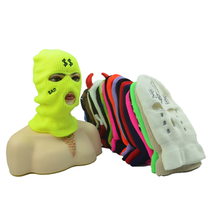 Cagoule d'hiver Masque De Hood Ski Mask Knitted Black 3 Hole Ski Cagoul Mask Balaclava Bike Full Face <span class=keywords><strong>Cover</strong></span> Party Masks - Product Image 4