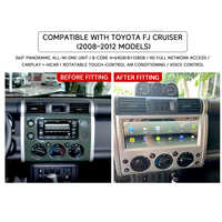 Radio de Coche KZS de 12.3 Pulgadas con Android 15, Estéreo Multimedia 2DIN, Reproductor de Video, GPS, Carplay, DSP, OLED para Land Cruiser 1999-2006