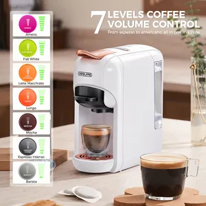 Cafelffe - Máquina de fazer café em cápsulas automática, máquina de café em cápsulas americana italiana, ideal para venda