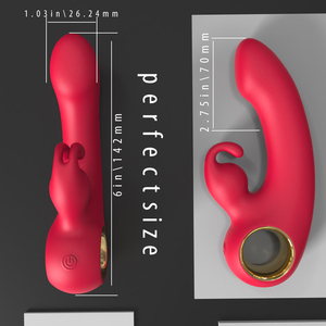Vibratore a Coniglio 2-in-1 S-hande con Massaggio del Punto G e Clitorideo, Doppia Vibrazione Stimolante, Giocattolo Sessuale Femminile - Product Image 6