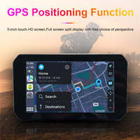 Pantalla Táctil IPS de 5 Pulgadas para Motocicleta, Apple CarPlay Inalámbrico y Android Auto GPS para Moto