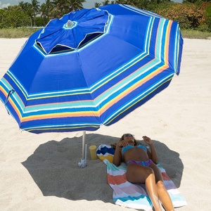 Design personalizzato striscia regolabile in altezza palo in alluminio 8k nervature in fibra di vetro Tilt Outdoor Cool Sun Shelter ombrelloni ombrelloni <span class=keywords><strong>da</strong></span> spiaggia - Product Image 6
