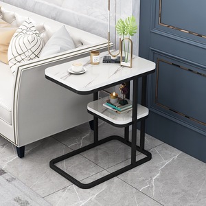 Nordico minimalista <span class=keywords><strong>moderno</strong></span> in marmo tavolino <span class=keywords><strong>angolo</strong></span> in ferro battuto camera da letto tavolino per soggiorno comodino Mobile laterale - Product Image 2