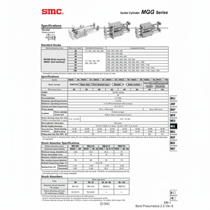 SMC Pneumatics MGGMB32-75 Guide Cylinder - Product Image 1