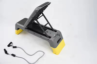 Plataforma de Step Aeróbico XL, Niveles de Ejercicio Ajustables, Altura Ajustable, Plataformas Apilables, Entrenamiento Físico, Stepper para Gimnasio en Casa, PP