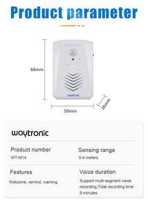 Ghi Bằng Giọng Nói Âm Thanh Máy Nghe Nhạc Hồng Ngoại Kích Hoạt Nhắc Nhở Loa Báo Động Không Dây <span class=keywords><strong>Pir</strong></span> Dò Chuyển Động Cảm Biến Báo Động - Product Image 6