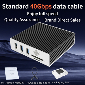 Hub USB4 multiport haute vitesse avec Ethernet 10 Gbit/s et lecteur de carte pour extension de station d'accueil d'ordinateur portable en stock – Station d'accueil Thunderbolt - Product Image 6