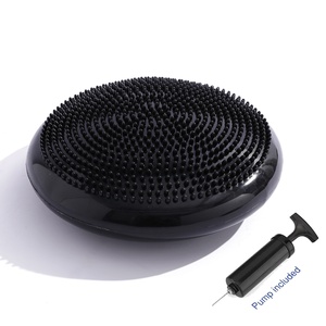 <span class=keywords><strong>Coussin</strong></span> d'équilibre gonflable en PVC noir <span class=keywords><strong>pour</strong></span> <span class=keywords><strong>Pilates</strong></span> avec pompe – Disque de yoga et d'exercice durable <span class=keywords><strong>pour</strong></span> la stabilité et l'équilibre - Product Image 1