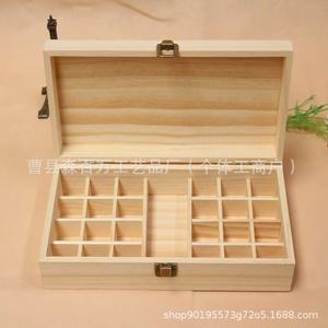 Caja de almacenamiento de madera rectangular de pino con cerradura para regalo, manualidades y embalaje - Product Image 2