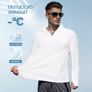 Camiseta Con Capucha Protección Solar UPF50+ Para Hombre - Manga Larga, Ligera, Ideal Para Pesca Y Verano